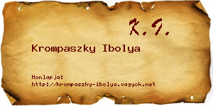 Krompaszky Ibolya névjegykártya