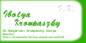 ibolya krompaszky business card